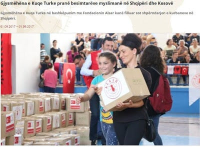 Η Τουρκία μοιράζει δώρα σε μουσουλμάνους της Αλβανίας και του Κοσσυφοπεδίου